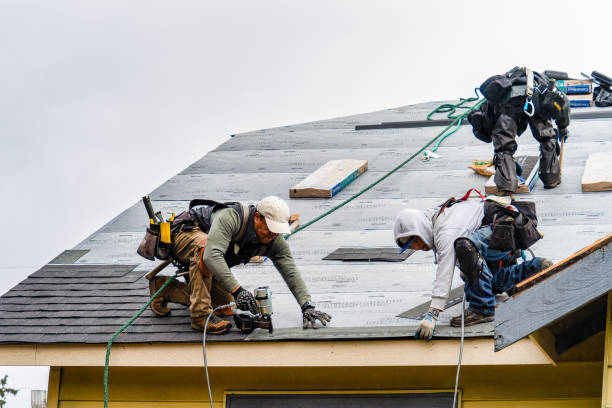 Professional Gutter Installation technician working in Oak Ridge, NC